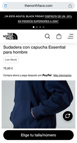 Sudadera The North Face Azul Marino Talla XL