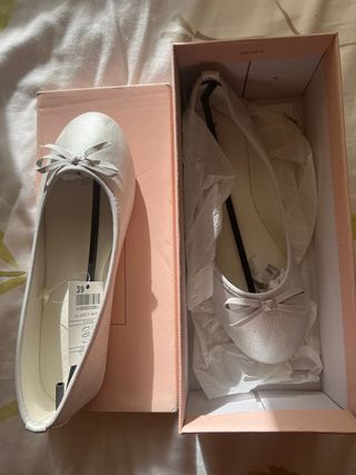 Bailarinas plateadas talla 39