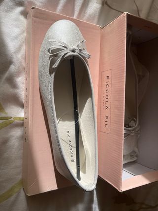 Bailarinas plateadas talla 39