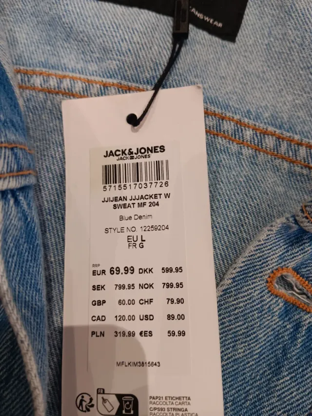 Chaqueta vaquera con capucha hombre Jack & Jones