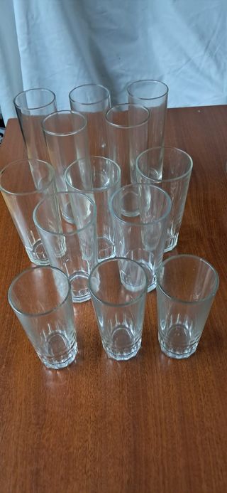 Lote copas y vasos de cristal