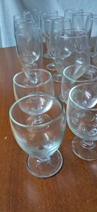 Lote copas y vasos de cristal