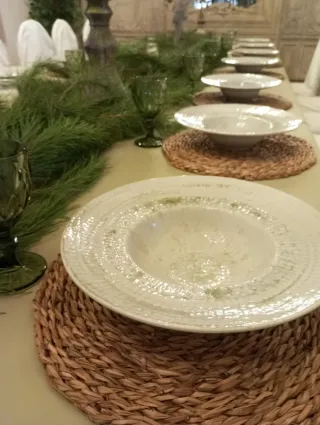 Juego de 4 platos hondos verdes