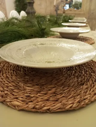 Juego de 4 platos hondos verdes