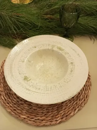 Juego de 4 platos hondos verdes