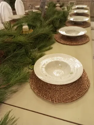 Juego de 4 platos hondos verdes