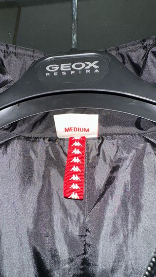 Giacca Kappa nera con banda logo