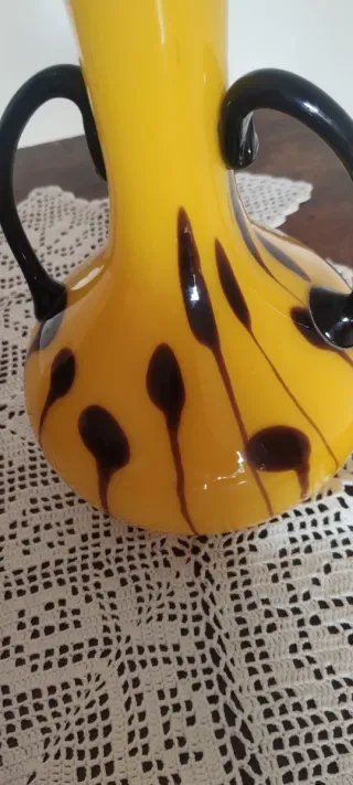 Anforetta Murano artigianale gialla