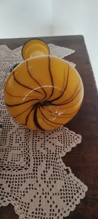 Anforetta Murano artigianale gialla