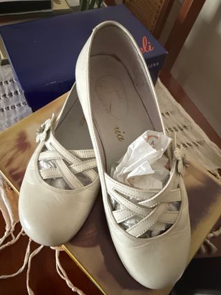 Zapatos niña comunión blancos TALLA 34!!!!