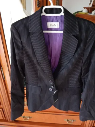 Traje Tintoretto Negro y Naranja Nuevo