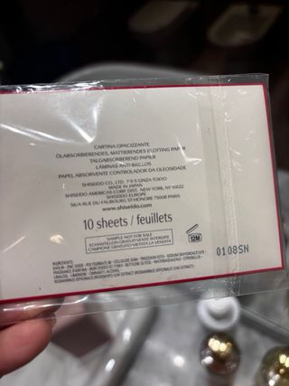 Cartine Opacizzanti Shiseido Oil-Control Blotting