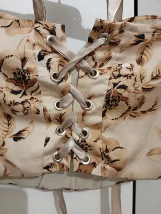 Top corsé estampado floral Shein