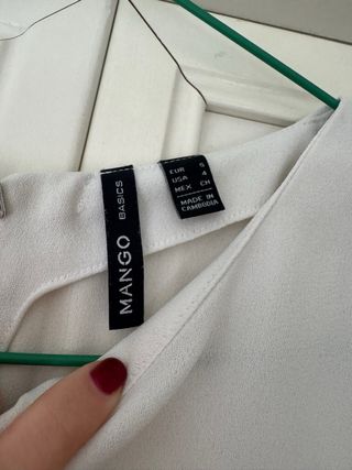 Blusa blanca manga 3/4