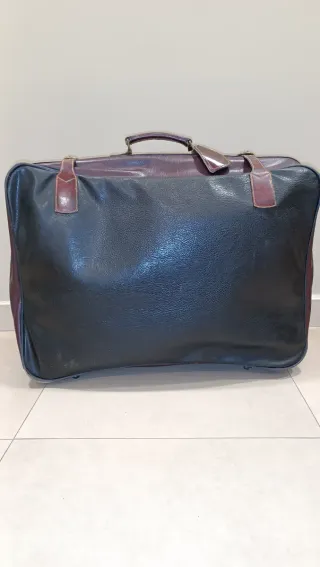 Juego maleta y bolso piel sintética