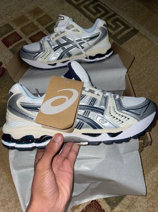 Asics Gel-Kayano 14 Plata/Blanco