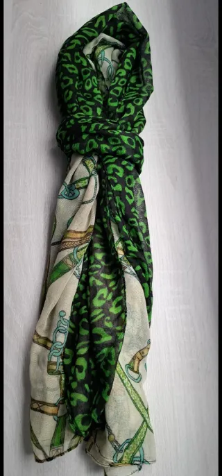 Pashmina Beige y Verde