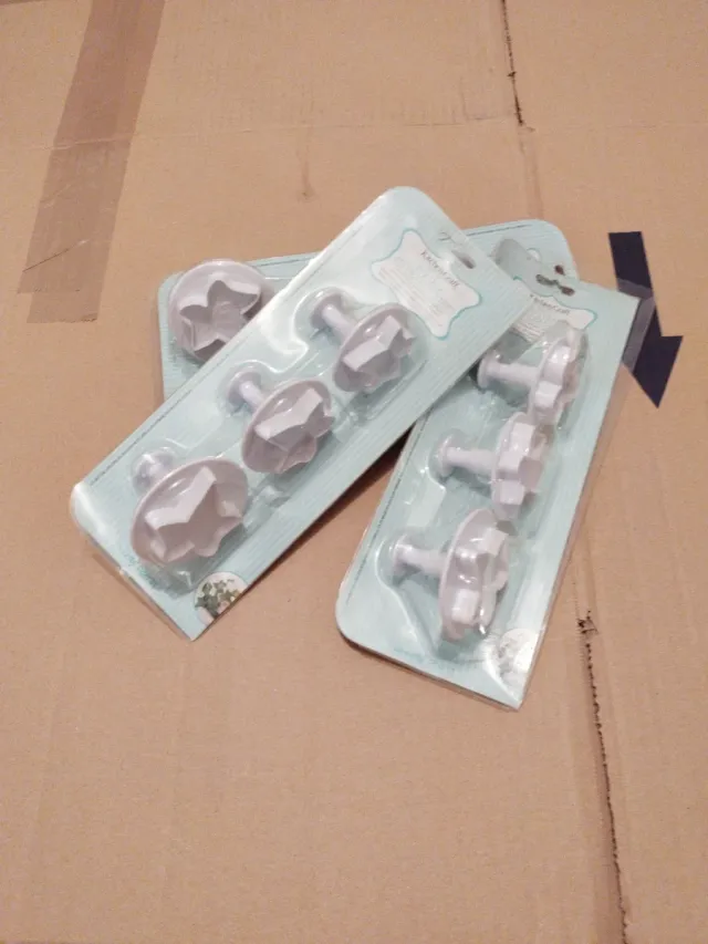 Cortadores de galletas y fondant (Set de 3 piezas