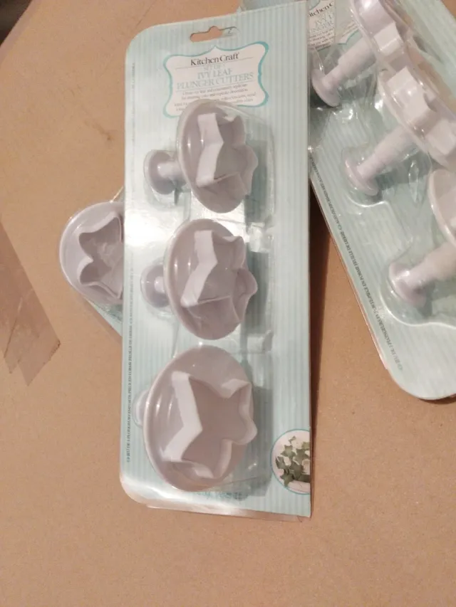 Cortadores de galletas y fondant (Set de 3 piezas