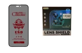 Protettore schermo per iPhone 11 Pro Max+PC con privacy