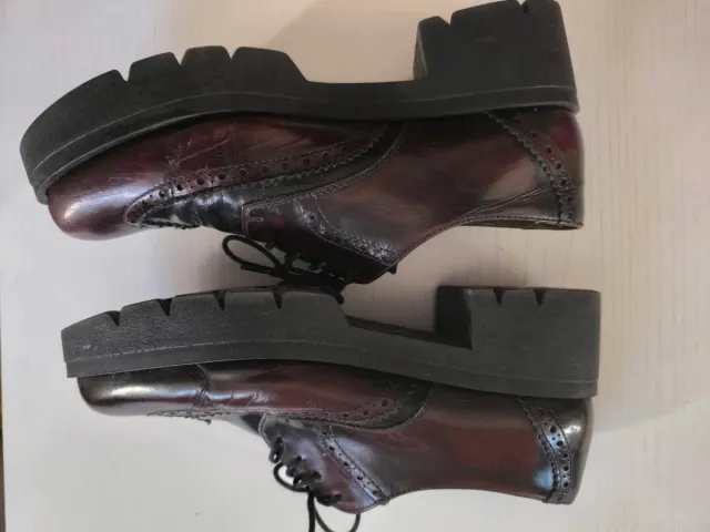 Scarpe Oxford Granate Donna