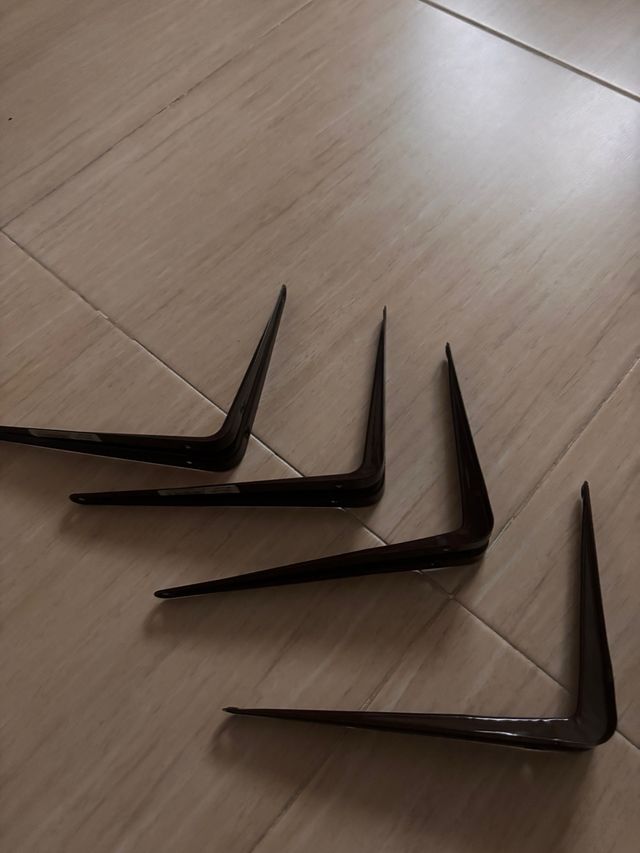 4 Supporti Metallici per Scaffale 20x15