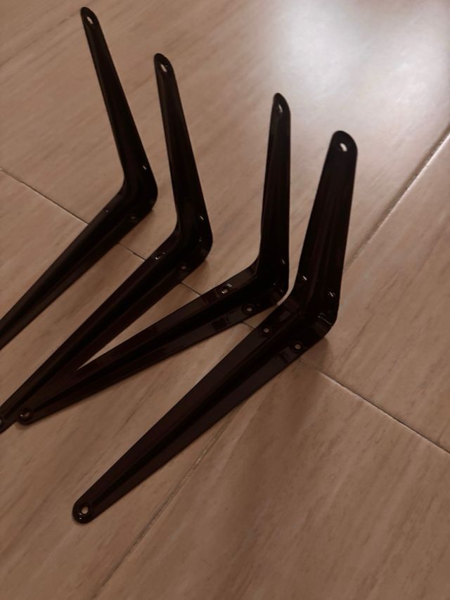 4 Supporti Metallici per Scaffale 20x15