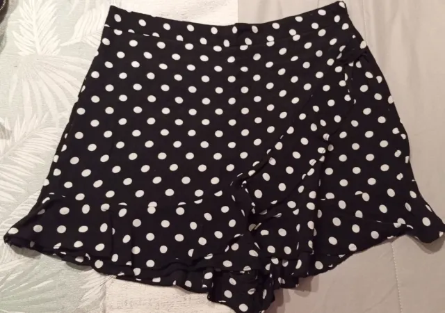 Falda pantalón Zara lunares tiro alto