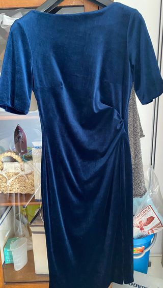Abito in velluto blu tg 40