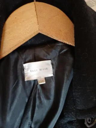 Abrigo negro invierno mujer