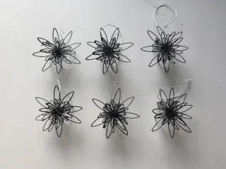 36 Adornos Navideños Negros y Plateados