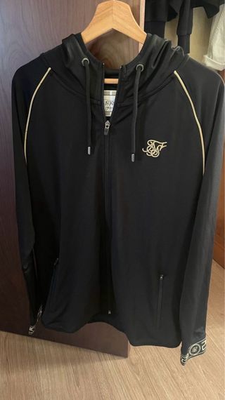Chaqueta SikSilk Negra y Dorada