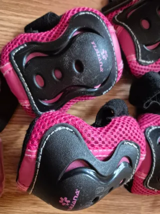 Protecciones Patinaje Niña Rosa, talla pequeña