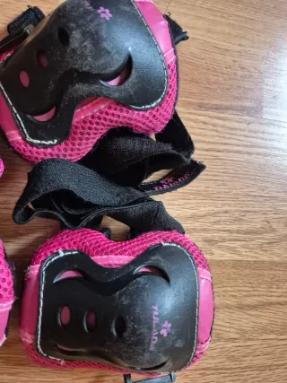 Protecciones Patinaje Niña Rosa, talla pequeña