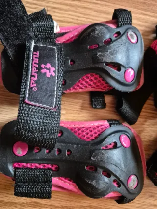 Protecciones Patinaje Niña Rosa, talla pequeña