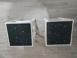 2 Taburetes Cocina Madera y imitación a mármol