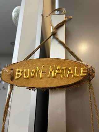 Babbo Natale decorazione oro e bianco