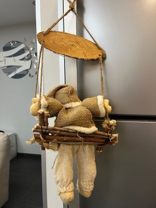 Babbo Natale decorazione oro e bianco