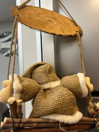 Babbo Natale decorazione oro e bianco