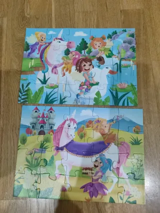 2 Puzzles Educa Unicornios Hadas 20 Piezas