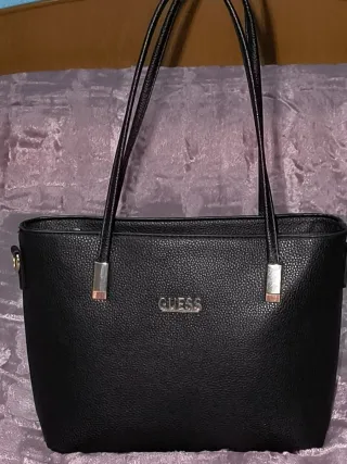 Bolso Tote Guess Negro Casi Nuevo