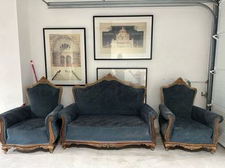 Set di divani vintage - 1 divano + 2 poltrone (es)