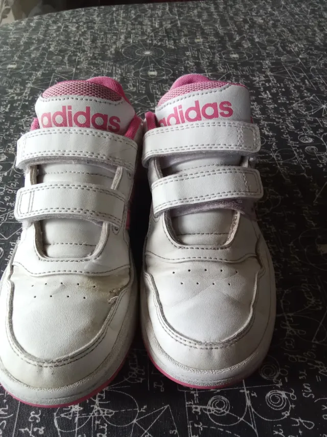 Playeras Adidas Niña Blancas y Rosas