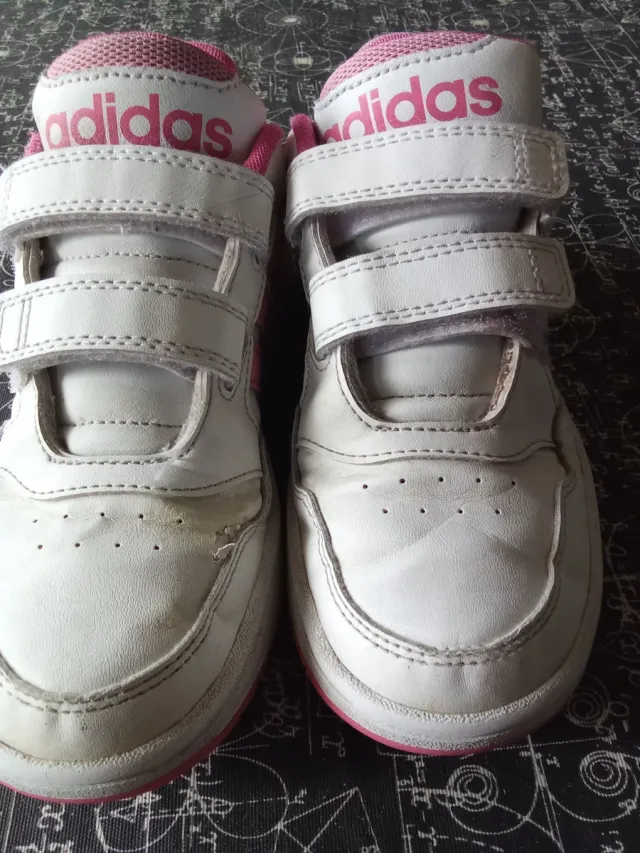 Playeras Adidas Niña Blancas y Rosas