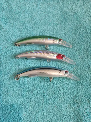 Lote 3 señuelos pesca Minnows