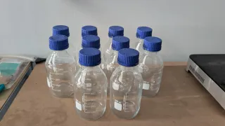 10 botellas ISO de laboratorio de 500ml