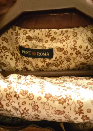 CAZADORA DE CUERO marrón Punto Roma