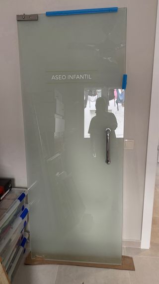 Puerta de cristal maciza para oficina