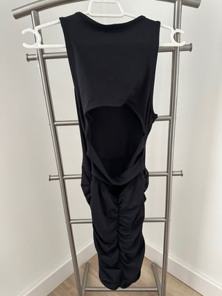 Vestido negro fruncido SHEIN Talla XS