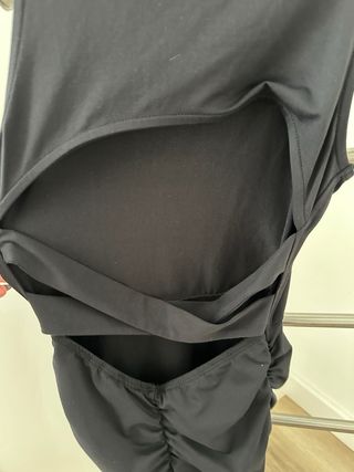 Vestido negro fruncido SHEIN Talla XS